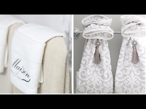 GLAM BATHROOM DECOR IDEAS  Decorative Towels Folding Technique 