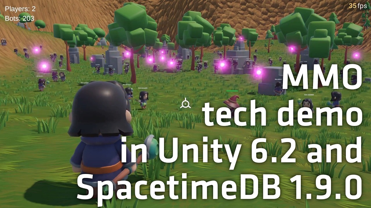 MMO tech demo in Unity 6.2 and SpacetimeDB 1.9.0 - YouTube