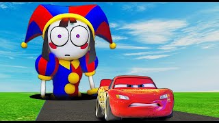 Mega Amazing Digital Circus Pit Vs McQueen and Pixar cars! BeamNG. drive!