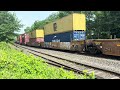 (ALL DASH9’s) NS 9964 Dash9 leads NS 256 with a friendly crew at Piscataway