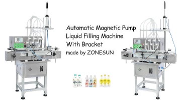 How To Use ZS-DTMP6M Automatic Magnetic Pump Liquid Filling Machine With Bracket