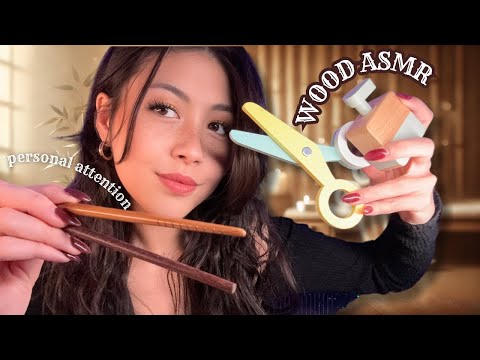 Wooden ASMR: All Wood Triggers, Personal Attention for Instant Sleep and Tingles | Spa & Haircut