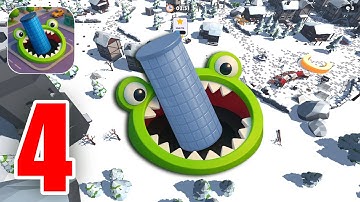 Hole.io - Unlocked All Skin Gameplay Walkthrough Part 4 - Eat The World & Dominate the City