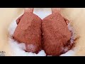 Dusty crunchy grainy Red dirt crumble dry on floor and bubble 💭 water 💦💦 paste play Asmr 