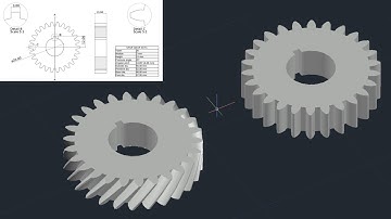 Spur Gear And Helical Gear Design | AutoCAD 3D Mechanical Drawing | Practice Drawing | Part Design