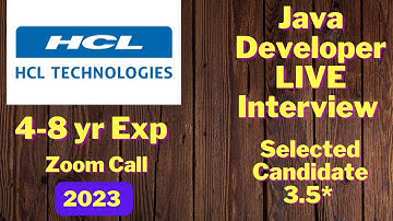 HCL java developer lead interview recording, HCL interview questions and answers, spring, core java