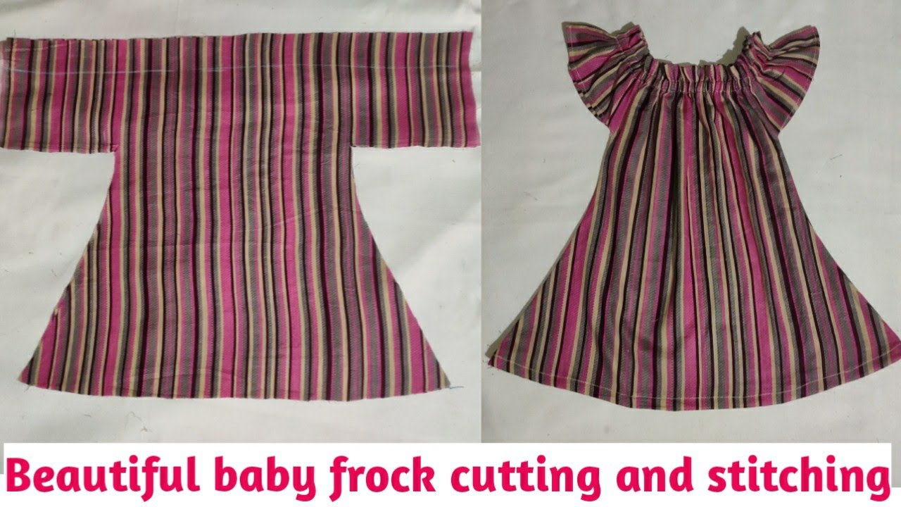 Trending birthday frock cutting and stitching/4 yr old baby girl  dress/frill frock making - YouTube