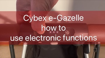 Cybex E-Gazelle S: How to Use the E-Functions