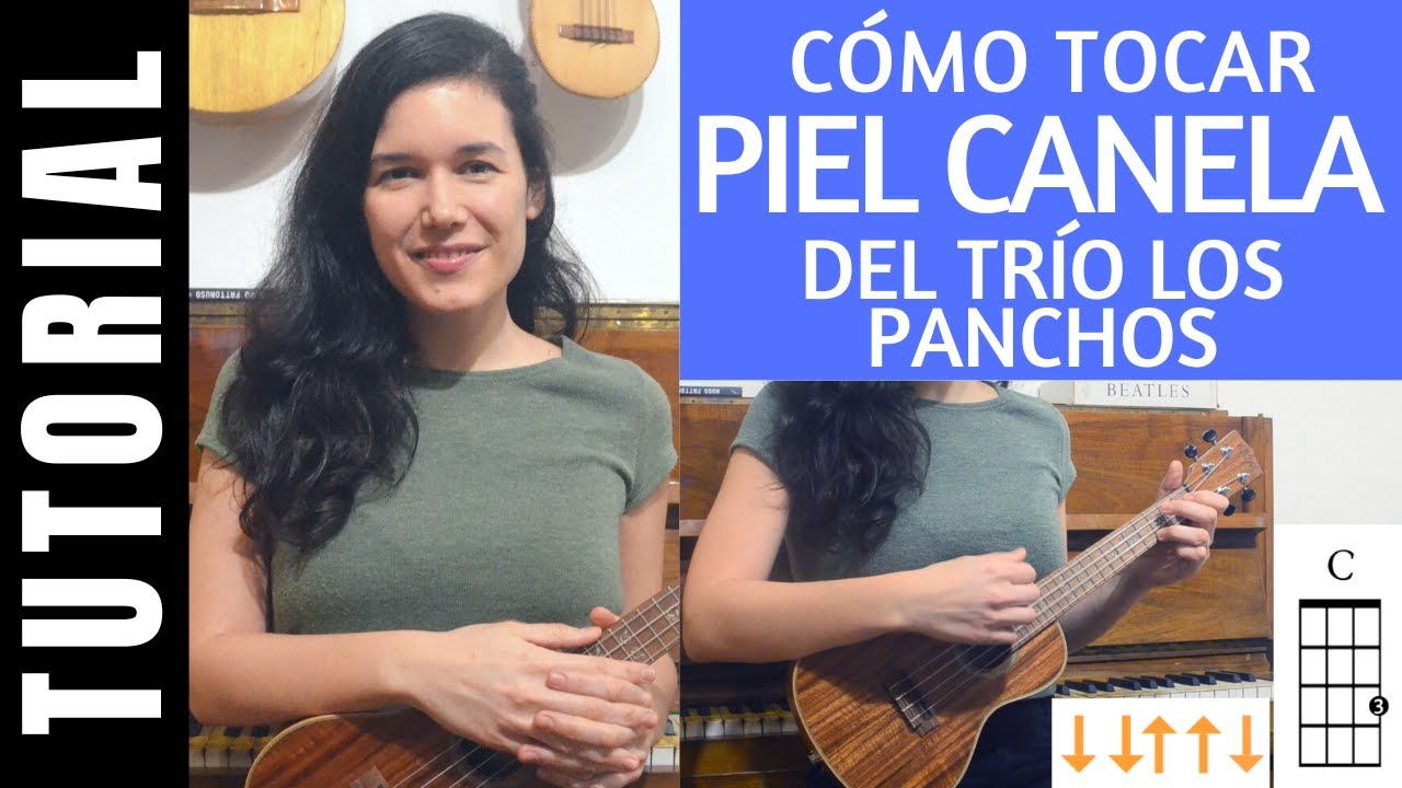 cómo tocar PIEL CANELA de TRÍO LOS PANCHOS en ukelele tutorial