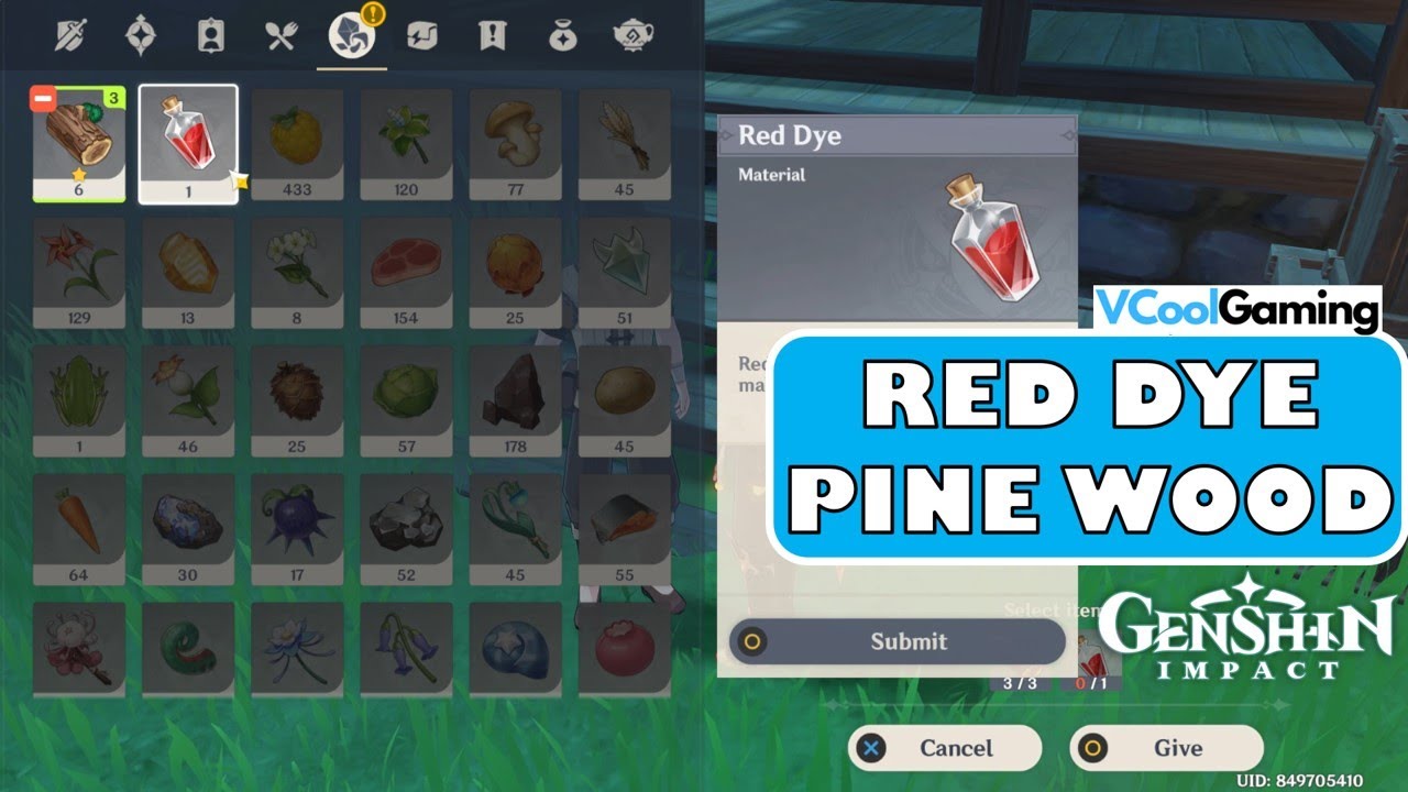 On the Stage, Behind the Stage (How to Collect Red Dye and Pine Wood