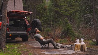 SOLO 4Runner Camping in RAIN  ASMR (4K)  Montana Short Film