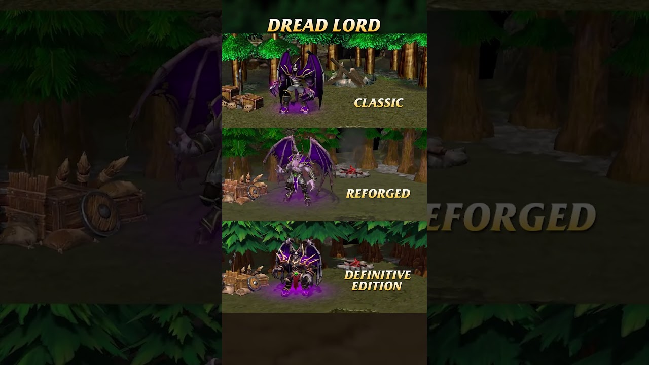 Warcraft 3 Undead Heroes GFX Comparison  Classic  Reforged  Definitive Edition