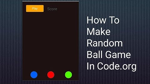 How To Make Random Ball Game From Code.org Applab?