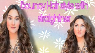 How To Get Big Bouncy Curls! Long Lasting Curls ! How To Get Voluminous Curls With A Straightener !!