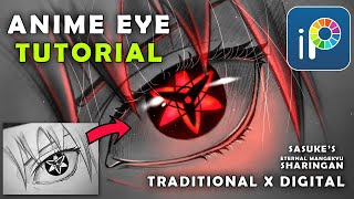 How to make anime eyes digitally | Anime eye TUTORIAL | Sasuke's EMS | ABS ART screenshot 5
