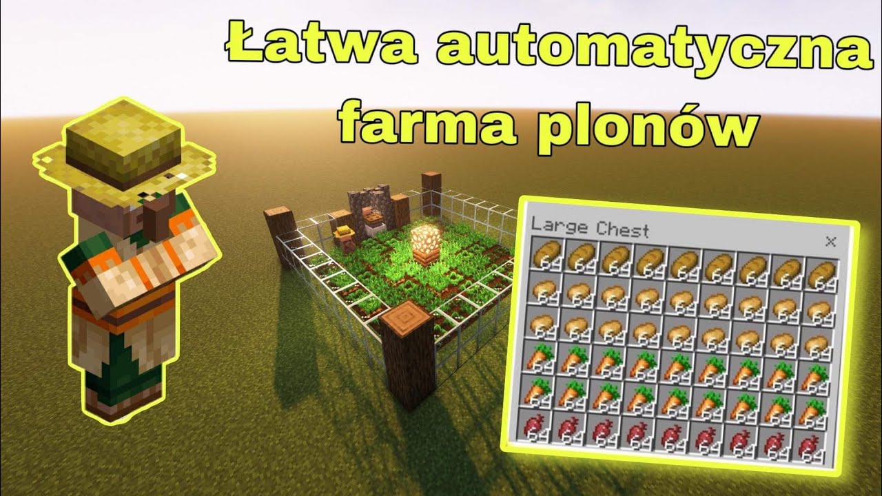 Jak Zdobyć Nasiona Marchewki W Minecraft Najlepsza automatyczna FARMA Marchewek/ziemniaków | Minecraft Java 1.19
