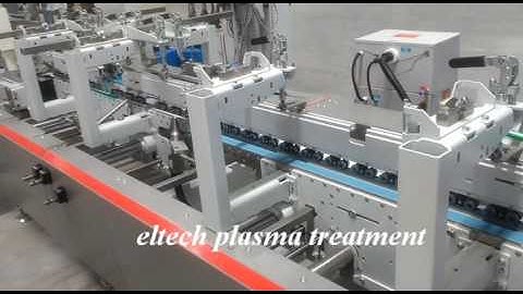 Plasma surface treatment in pre gluing machines