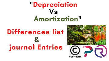 Difference between depreciation and amortization | Example | Journal Entries