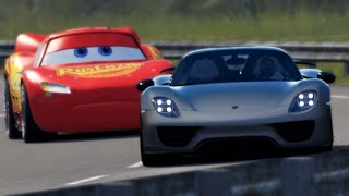 Porsche 918 Spyder TRIO vs Lightning McQueen Sports at Highlands screenshot 4