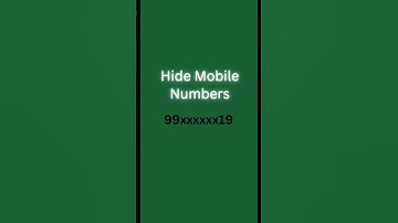 hide mobile number in excel  trick #video #shorts #shortvideo #youtube #howto #trending