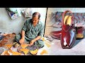 handmade leather sandal for men | Amazing Work skills footwear making with hand