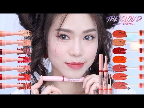 3CE VELVET CREAM LIP & PENCIL REVIEW | SWATCH FULL 7 MÀU SON