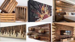 Budget Accent Wall Makeover Using Scrap Pallet Wood! (Easy diy ideas)!