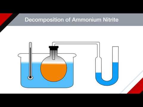 ვიდეო: როდესაც ამონიუმის ნიტრიტი განიცდის დაშლას?