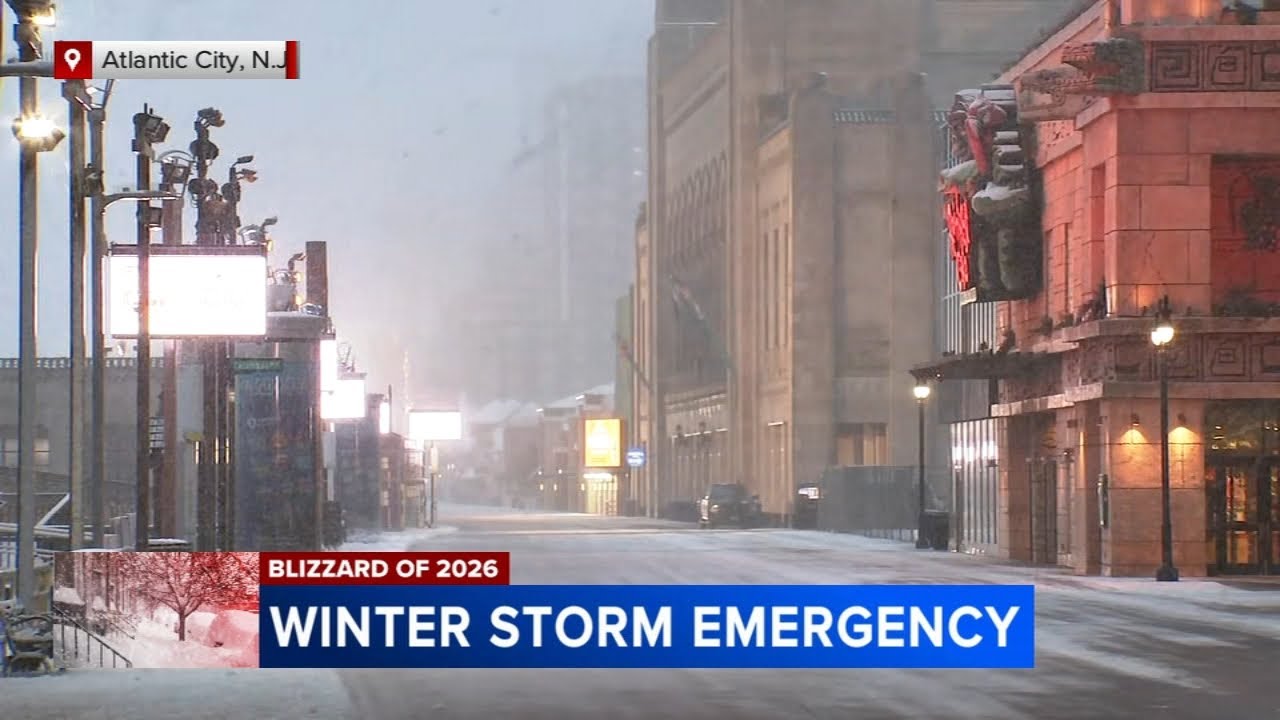 Blizzard 2026: Snow starts accumulating in New Jersey - YouTube