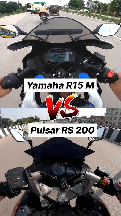 Yamaha R15 M VS Pulsar RS 200 🔥 #shorts #r15m