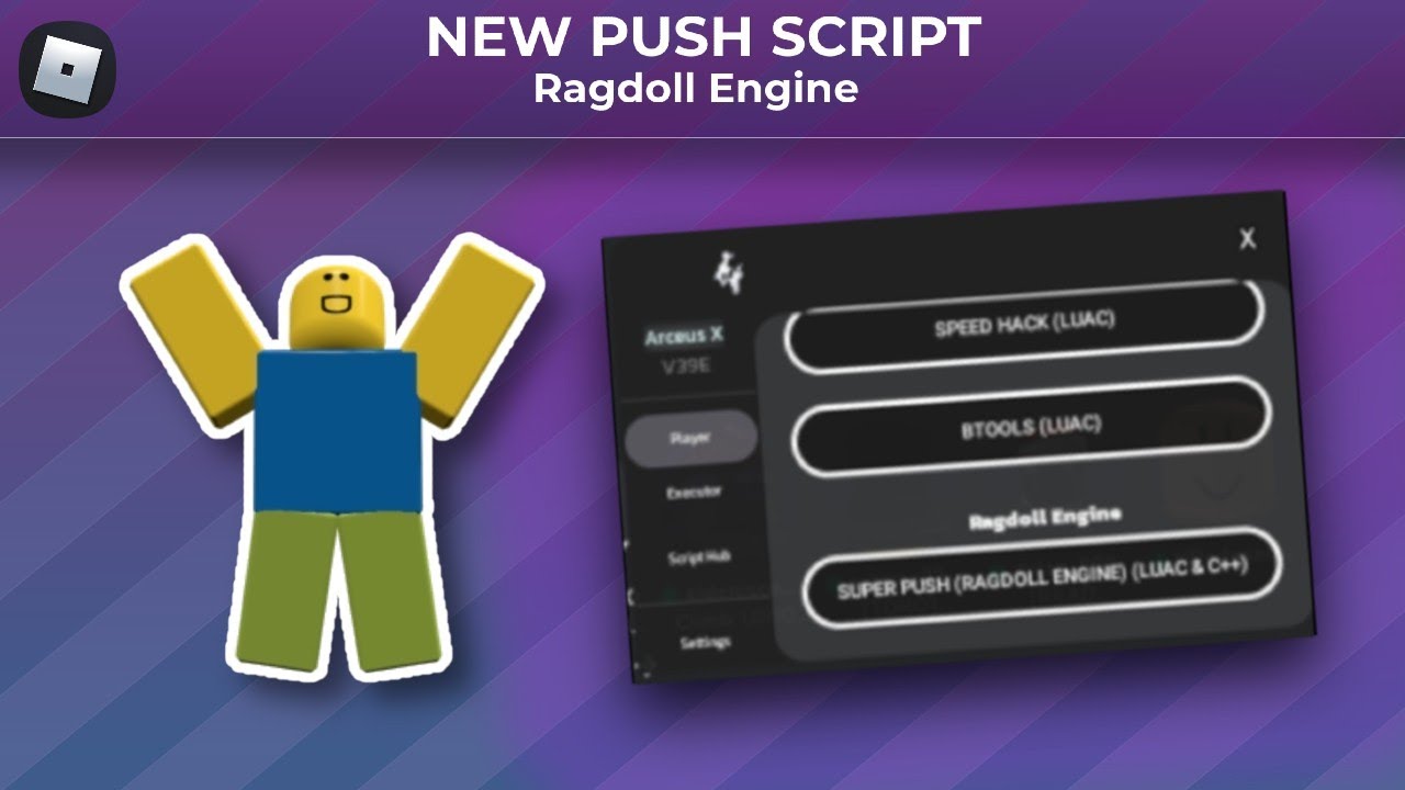 Script x roblox. Ragdoll script Push. Ragdoll engine script. Roblox Push. Versus script Roblox.