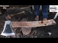 Axe Making-Tuatahi Axe Out Of Rusted Flat Steel.