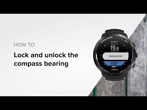 Suunto D5 - How to lock and unlock the compass bearing?