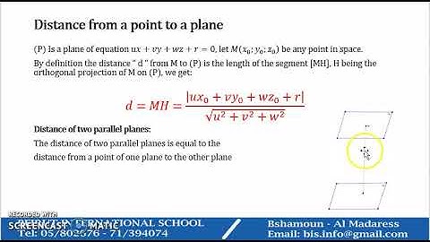 Beirut International School G12 LS - Math - Video relative positions of two planes4