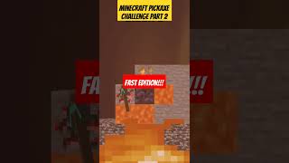 Minecraft Pickaxe Challenge Part 2 $mineceaft #galaxiproductions