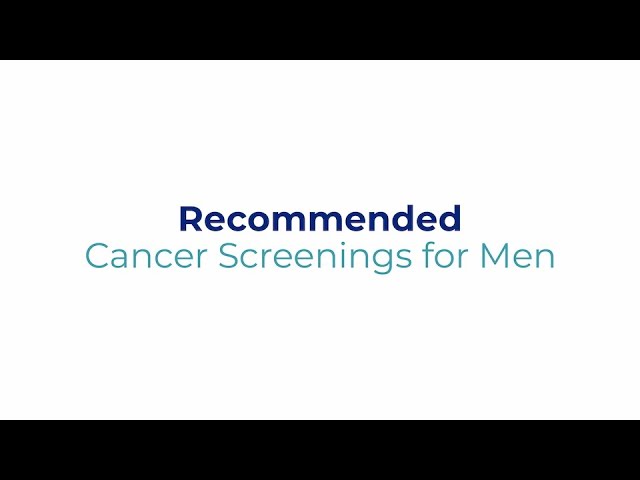 Male Cancer Screenings by Age