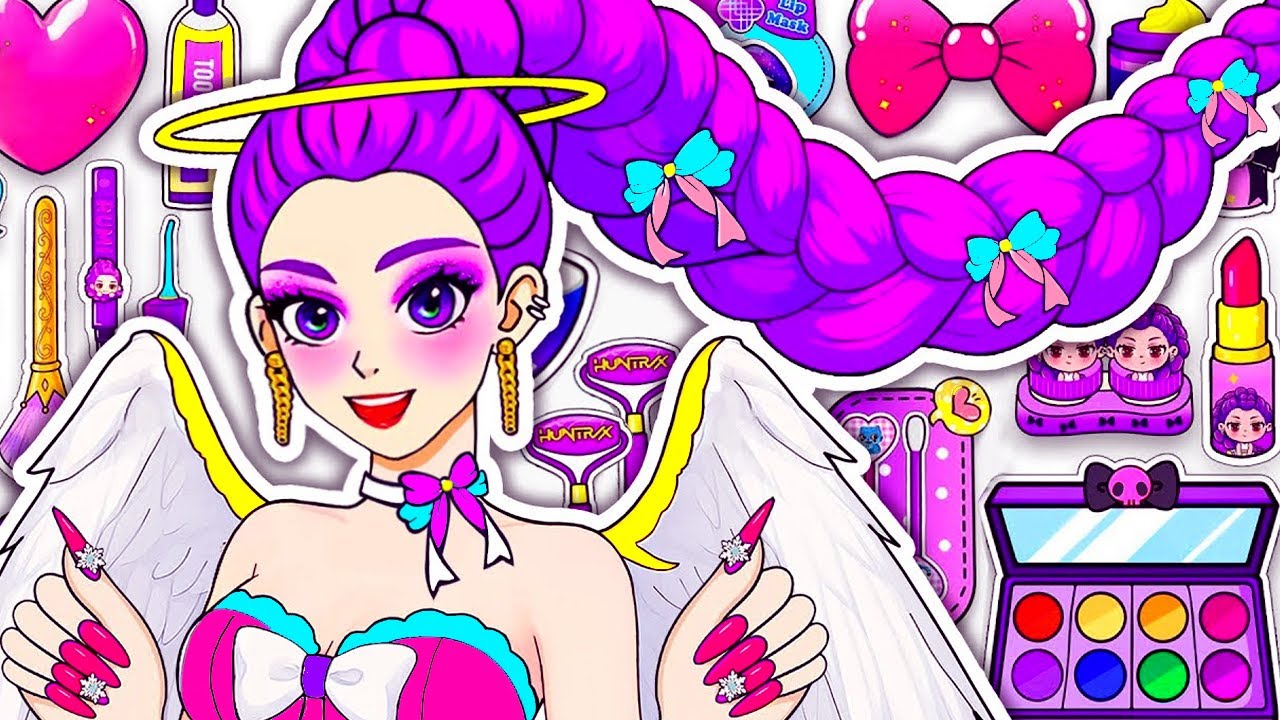 🎀Paper DIY🎀 KPOP DEMON HUNTERS Rumi Skincare + Makeup + Nail Blind Bag Unboxing | ASMR CUTE 