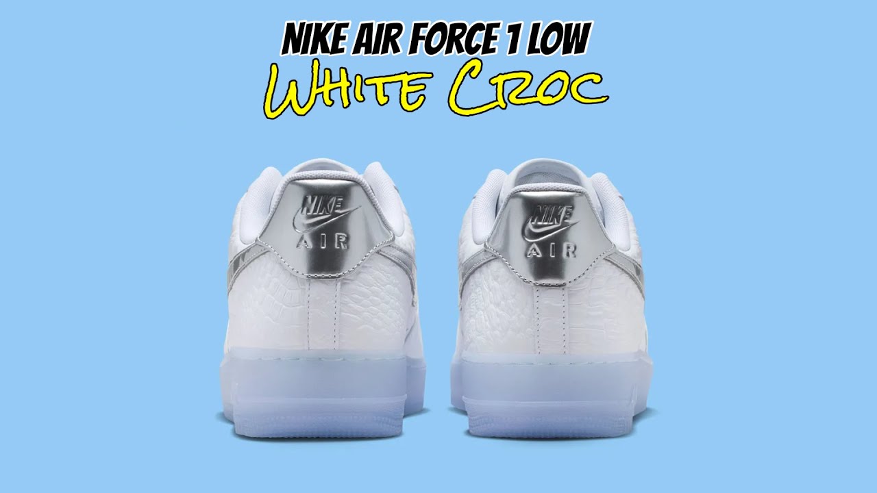 Nike Air Force 1 Low White Croc - YouTube