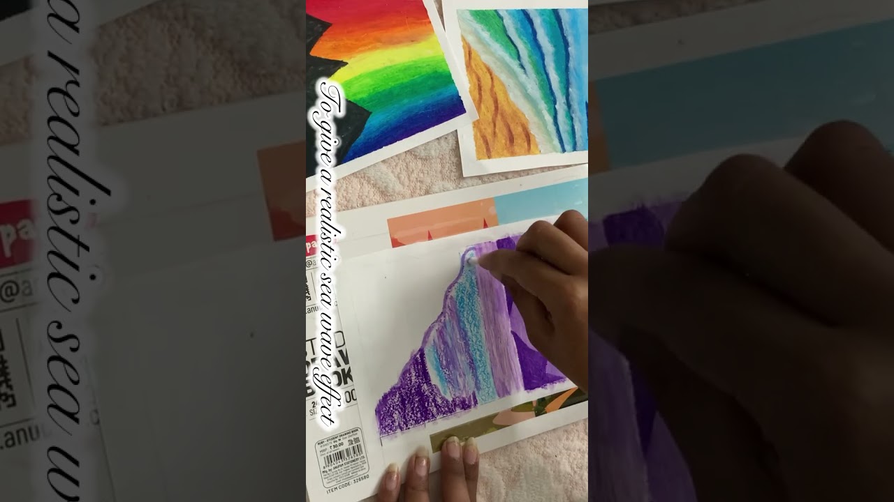 Dreamy Purple Seascape🌊#oilpasteldrawing #oilpastel #crafts #diy #craftideas #art #drawing #painting