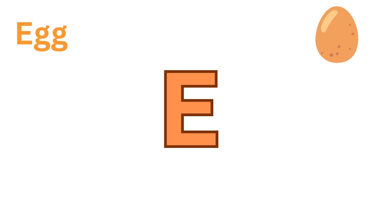 let's learn "E" | The alphabet song | Visual learning | kids edutainment | Nursery rhymes