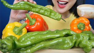 FRESH CRUNCHY PEPPERS (ASMR SATISFYING CRUNCH) NO TALKING | SAS-ASMR