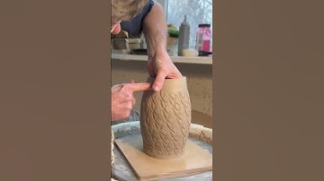 How to Make a Roller Texture Vase #shorts