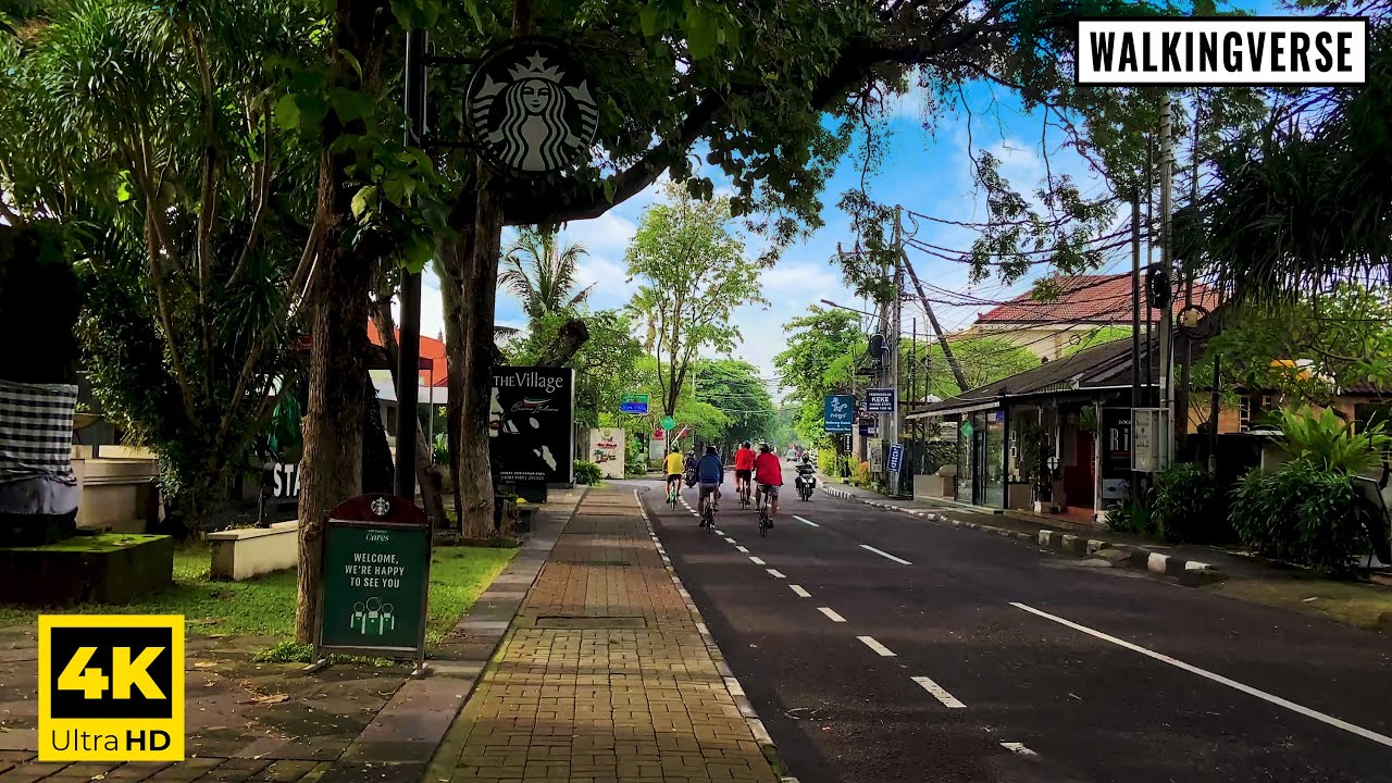 【4K 60 FPS】  Relaxing Virtual Walk - Sanur Street Bali during Pandemic 2022