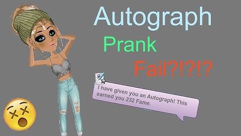 Msp Autograph prank fail?