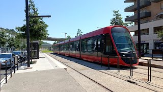 [Tram Cab Ride] Ligne 3 du tramway de Nice / Aéroport - Terminal 2 ➡ Saint-Isidore