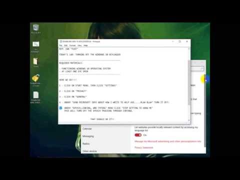DISABLING WINDOWS 10 KEYLOGGER