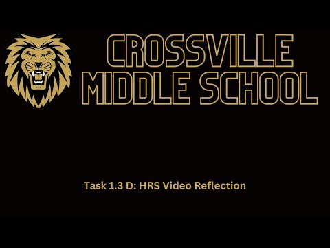 Task 1.3 D Video Reflection: Crossville Middle School