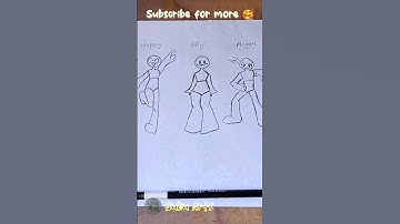 How to draw stickman body tutorial (happy, shy, angry) #howtodraw #stickman #tutorials #fyppp