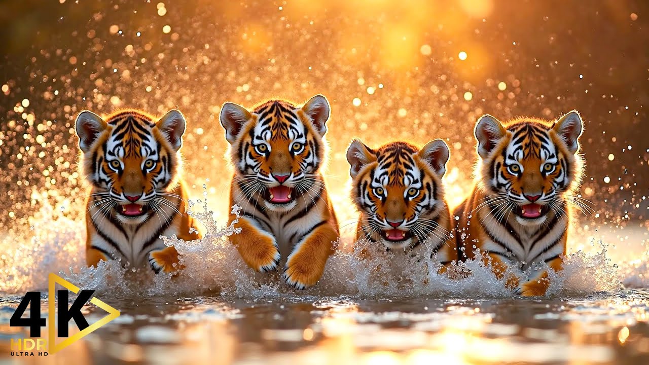 Cute Baby Animals 4K - Relaxation Film with Peaceful Relaxing Music and Peaceful Meditation Film