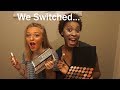 My daughter and I switched make up: Switch make up challenge: Family life